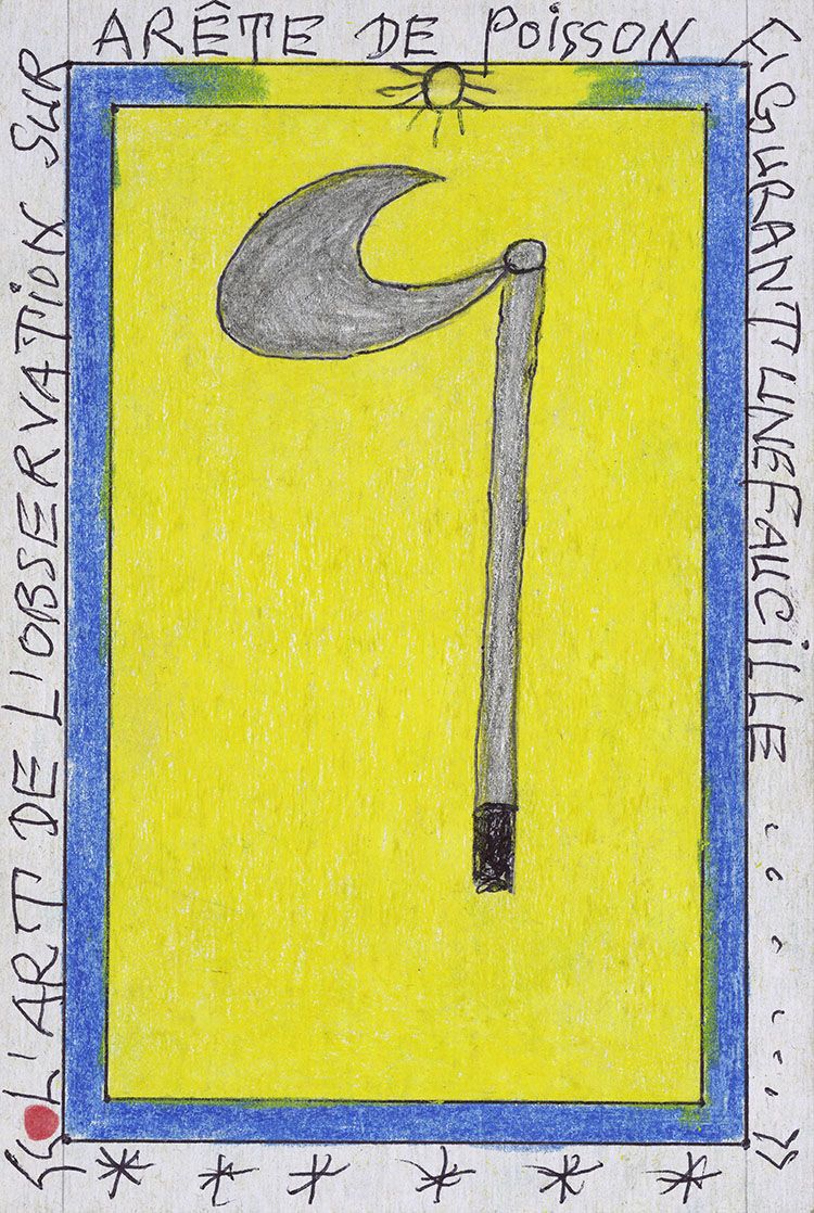 undefined L’art de l’observation sur arête de poisson figurant une faucille