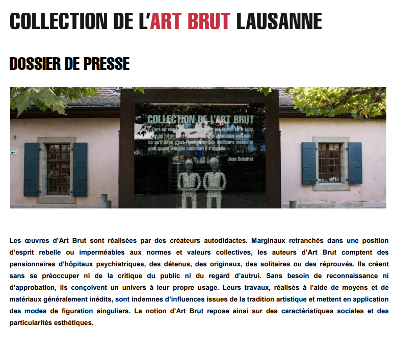 Dossier de presse - Collection permanente