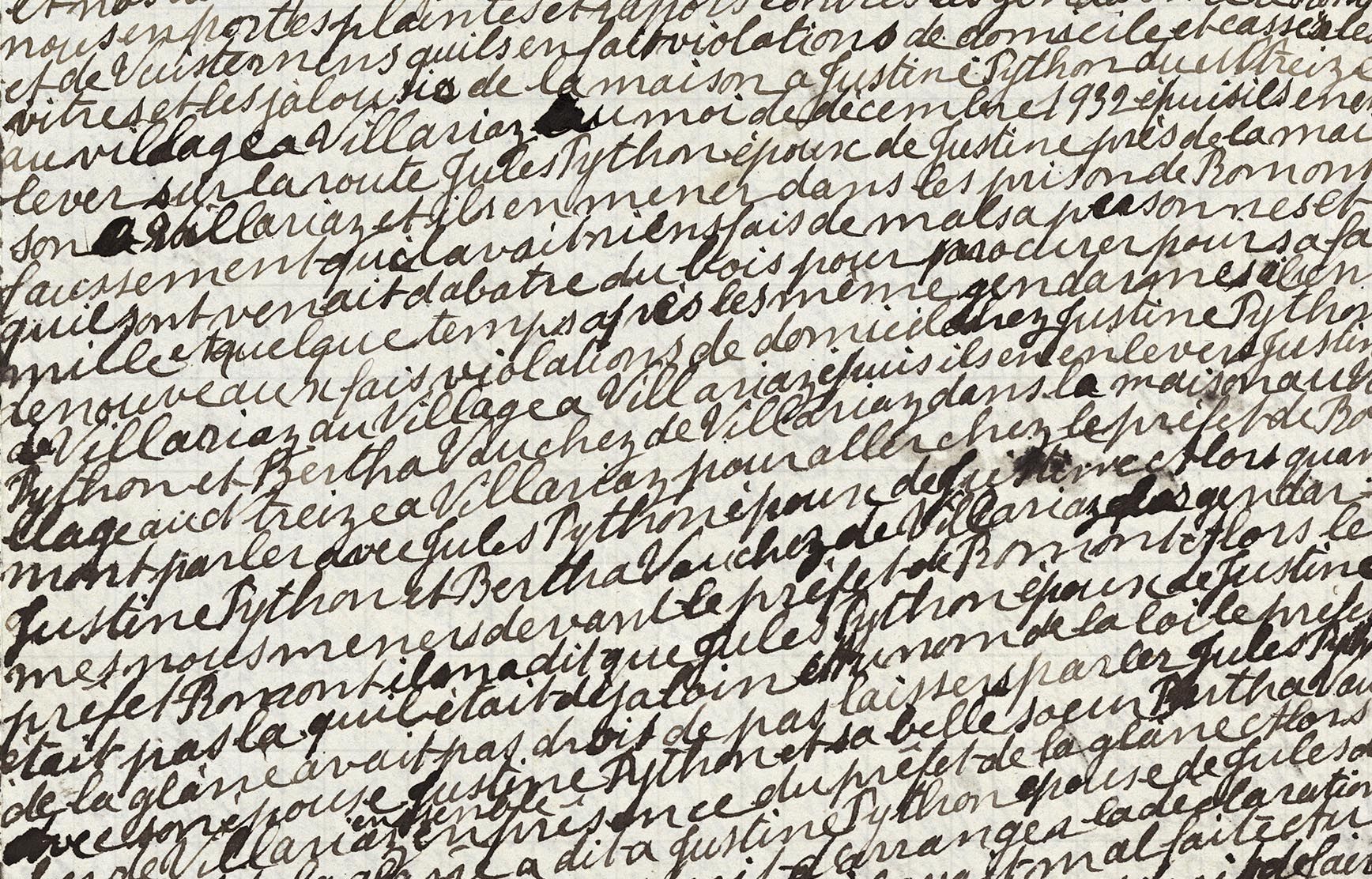 Exposition :  Écrits d’Art Brut : quand la langue prend la clé des champs Justine Python