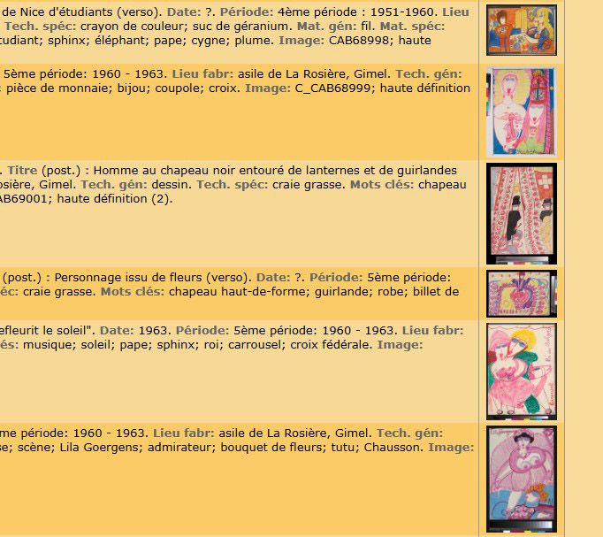 site museris base de donnée Muséris : inventaire informatisé